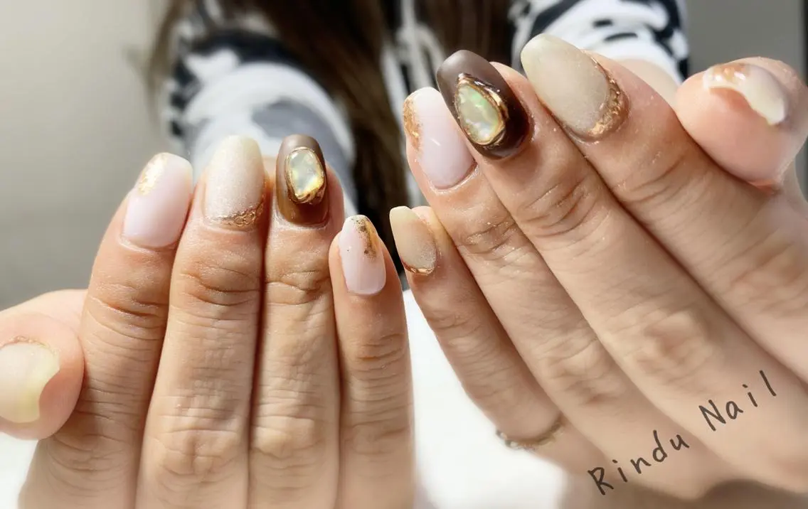 ネイル ニュアンスネイル Rindu Nail 名駅miniのネイルデザイン