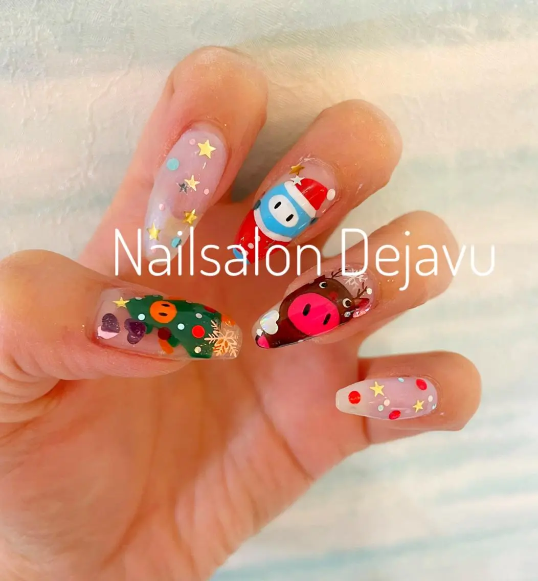 ネイル アートネイル 冬ネイル クリスマス Nail salon Dejavu 🌿のネイルデザイン
