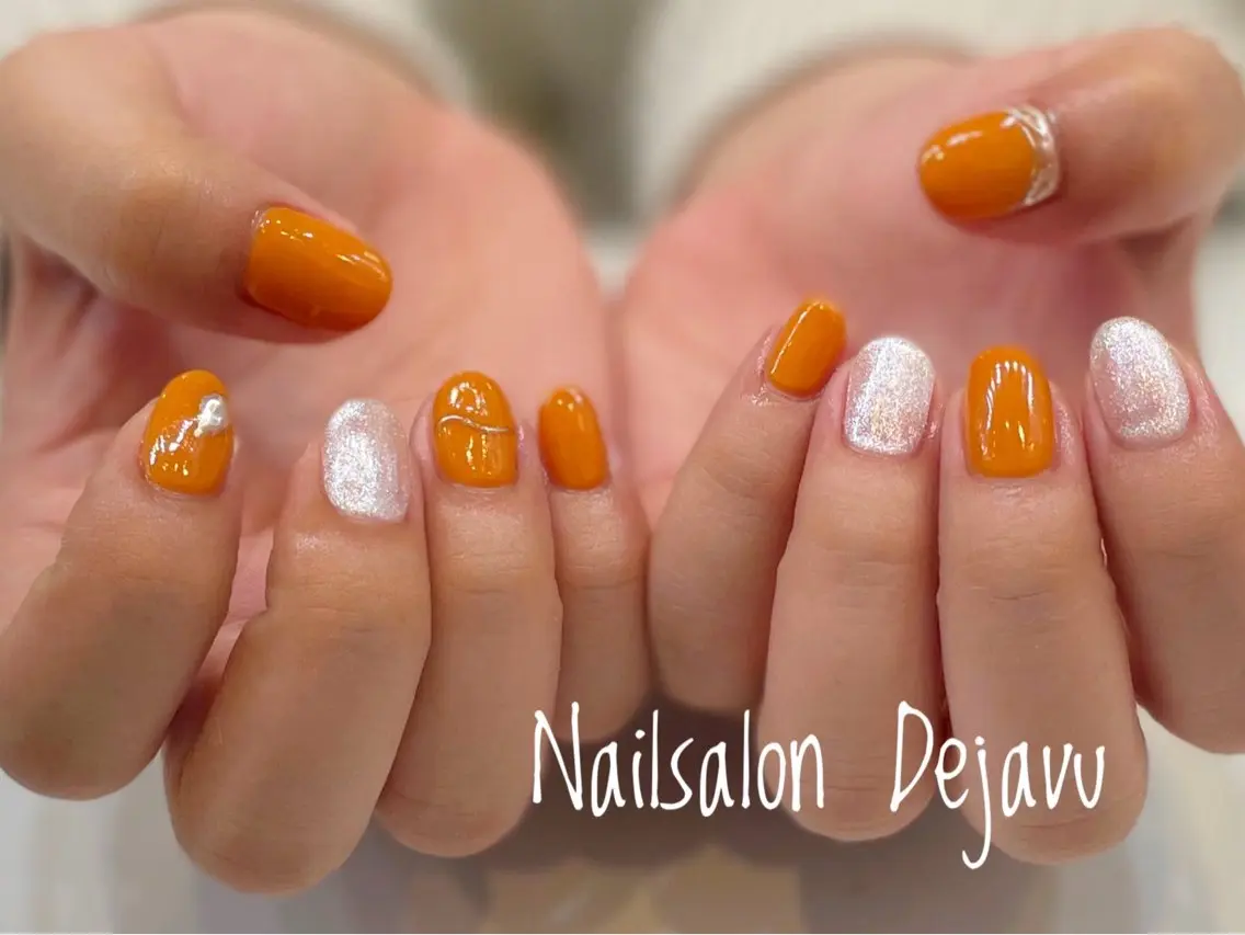 ネイル ミラーネイル 持ち込み ハンドネイル Nailsalon Dejavuのネイルデザイン