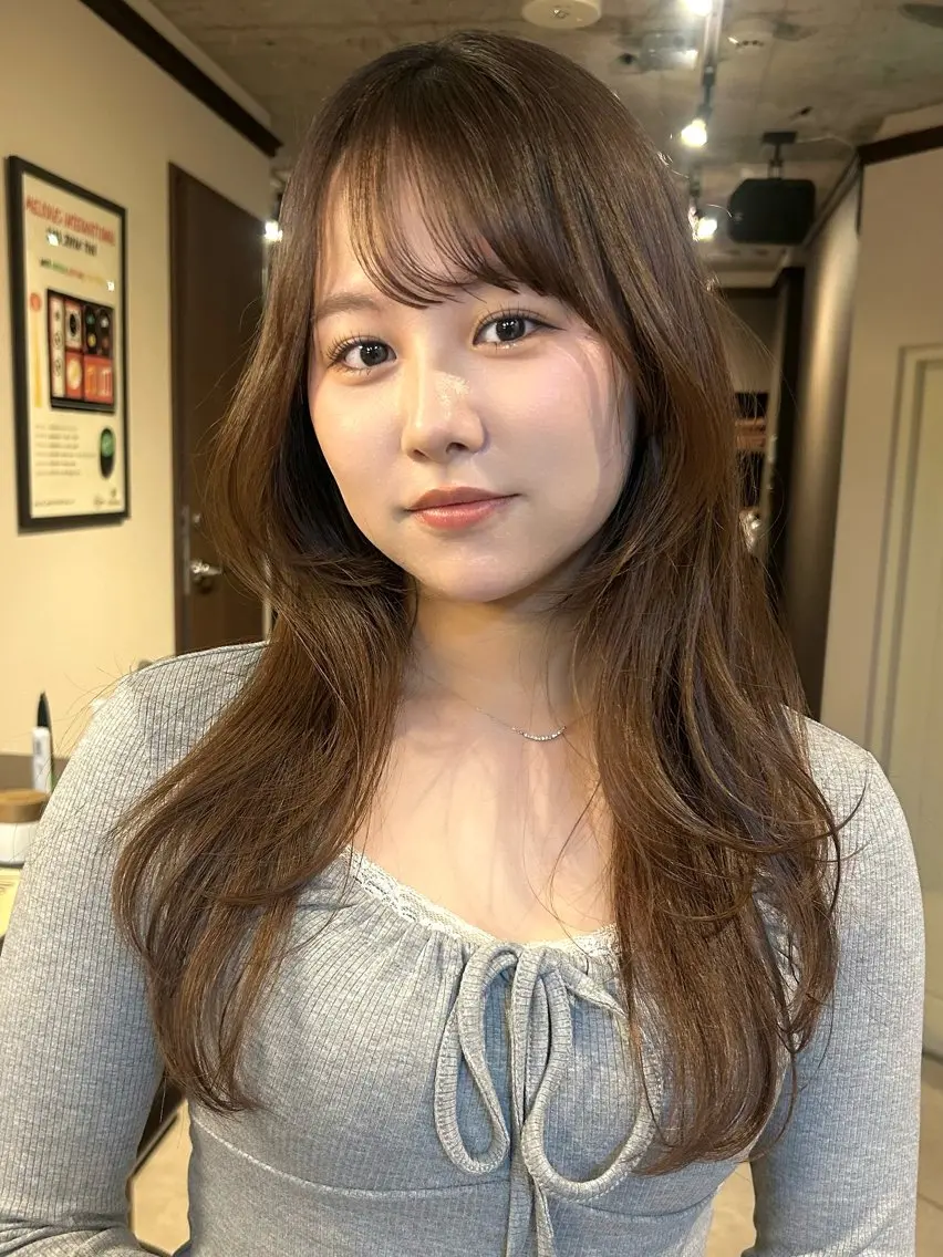 ロング カラー カット ヘアカラー トリートメント Masaki レイヤーカットのヘアスタイル