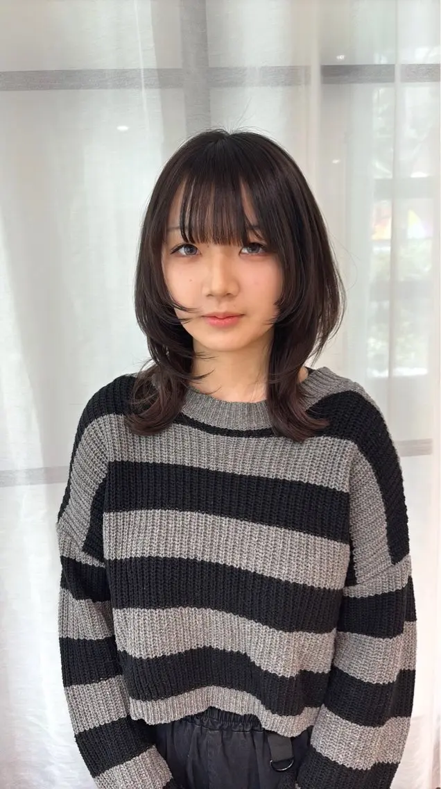 ミディアム レイヤーカット ウルフカット カット 梅田美容室/カット /Maoのヘアスタイル