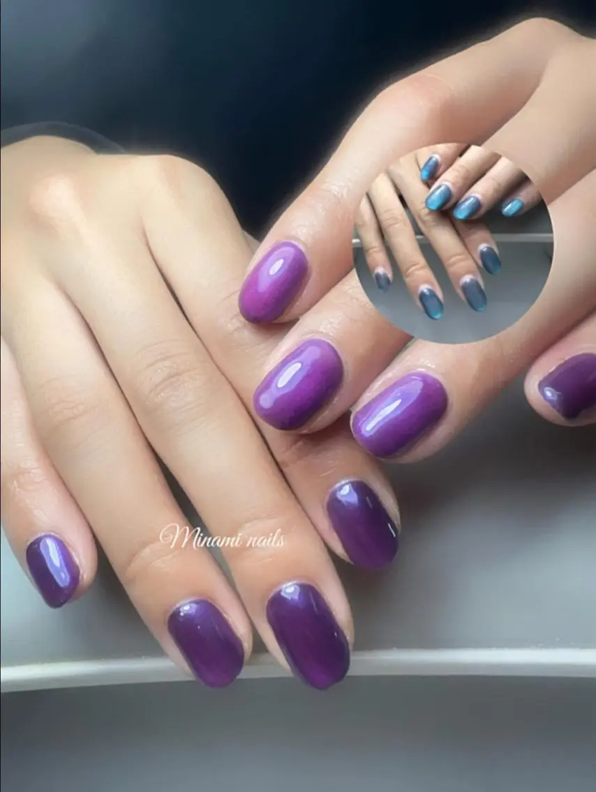 ネイル アートネイル オーロラネイル ガーリー キラキラネイル 韓国ネイル ハンドネイル Minami Nailsのネイルデザイン