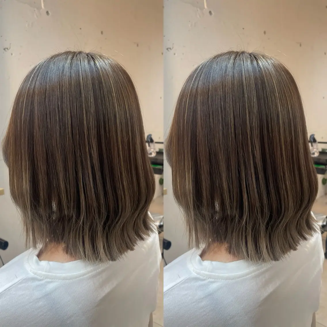 ミディアム カラー カット ヘアカラー トリートメント ヘアセット ブリーチ無しダブル カラー🦕まどかのヘアスタイル