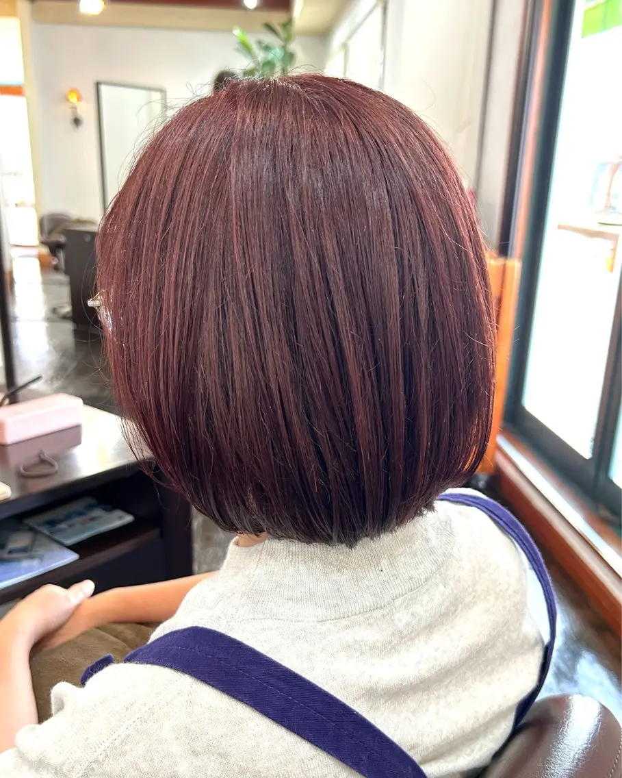 カラー ブラウンカラー ピンクカラー 坂本 瑞季 🤍 髪質改善のヘアスタイル