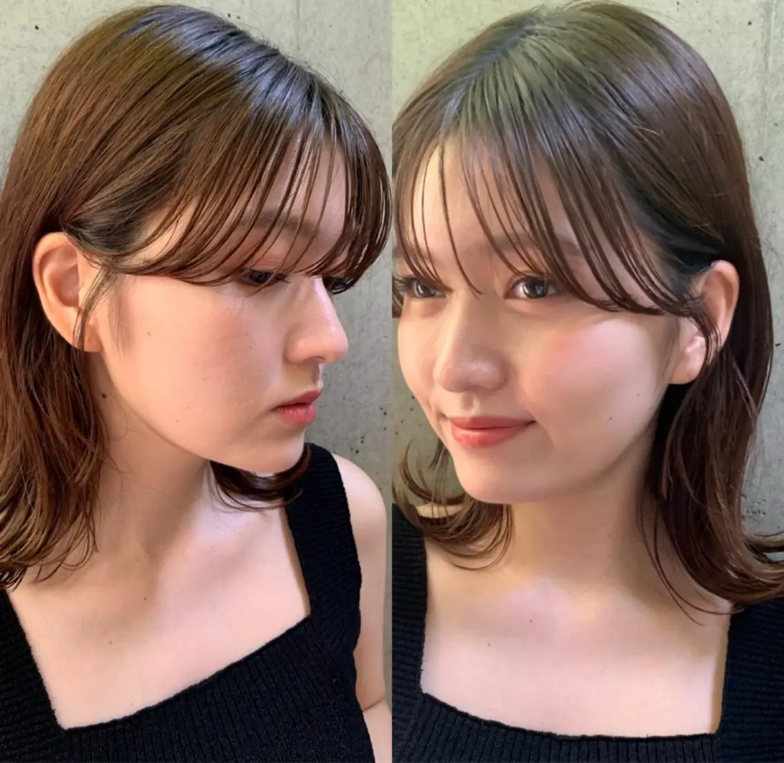 ミディアム 韓国風ヘア 垢抜けヘア🐰 専門のヘアスタイル