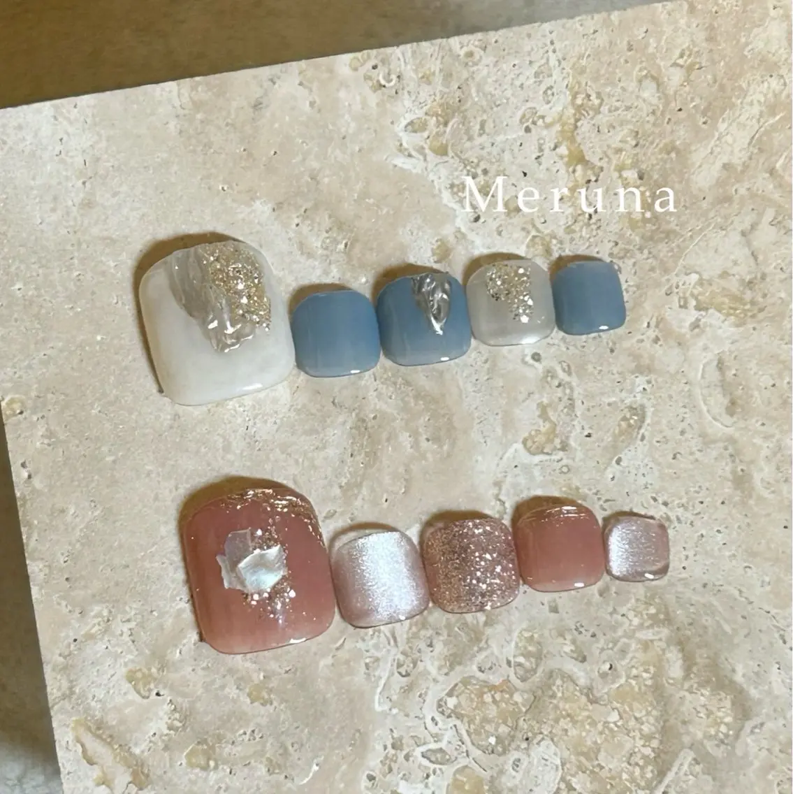 ネイル フットネイル フットネイル Meruna .ﾒﾙｰﾅ.のネイルデザイン