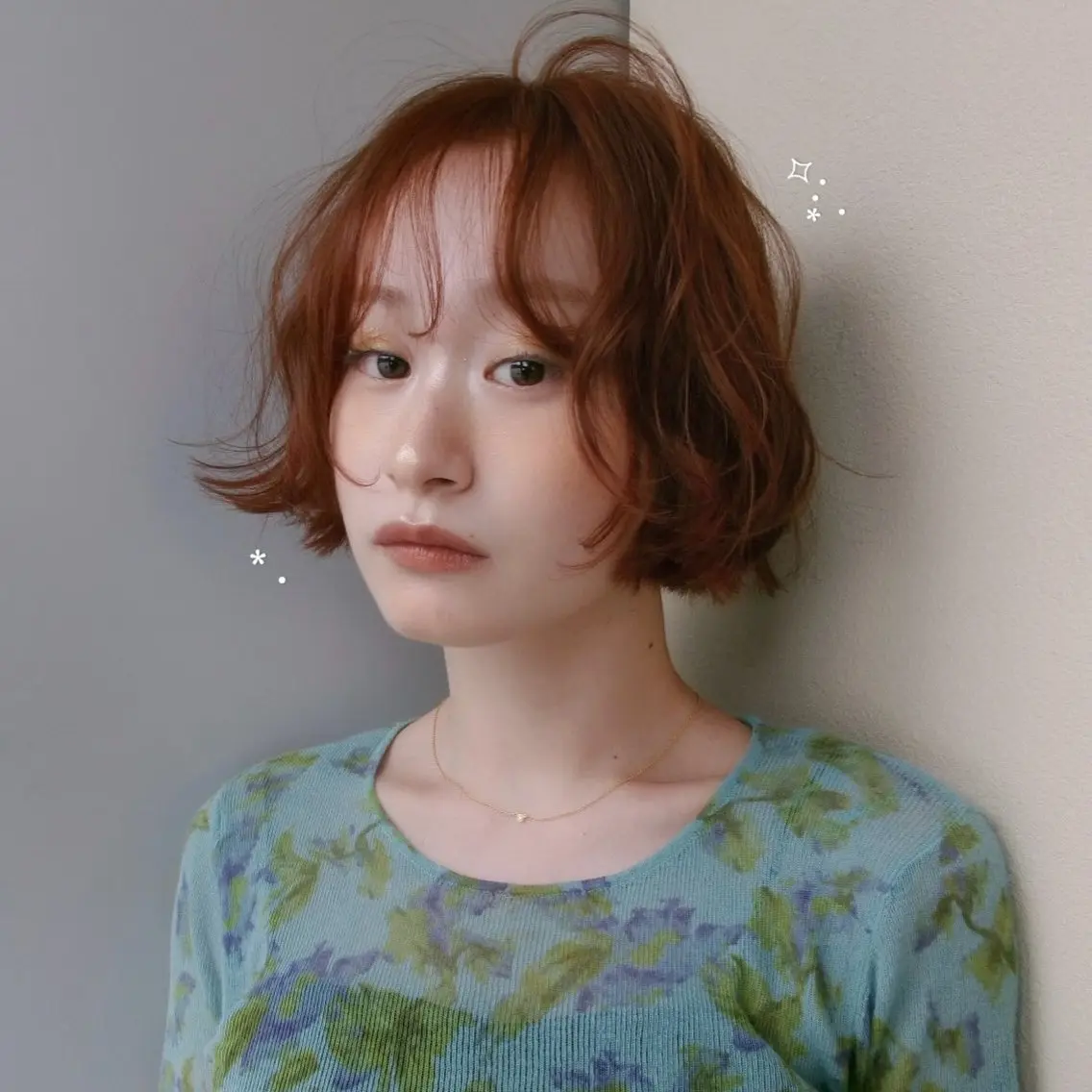 切りっぱなしボブ+color+treatment⟡.·の写真