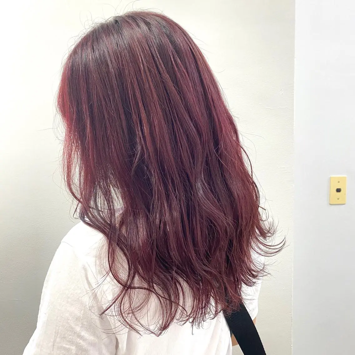 セミロング カラー パーマ ヘアカラー トリートメント mai🍑暖色カラー /レイヤー💖のヘアスタイル