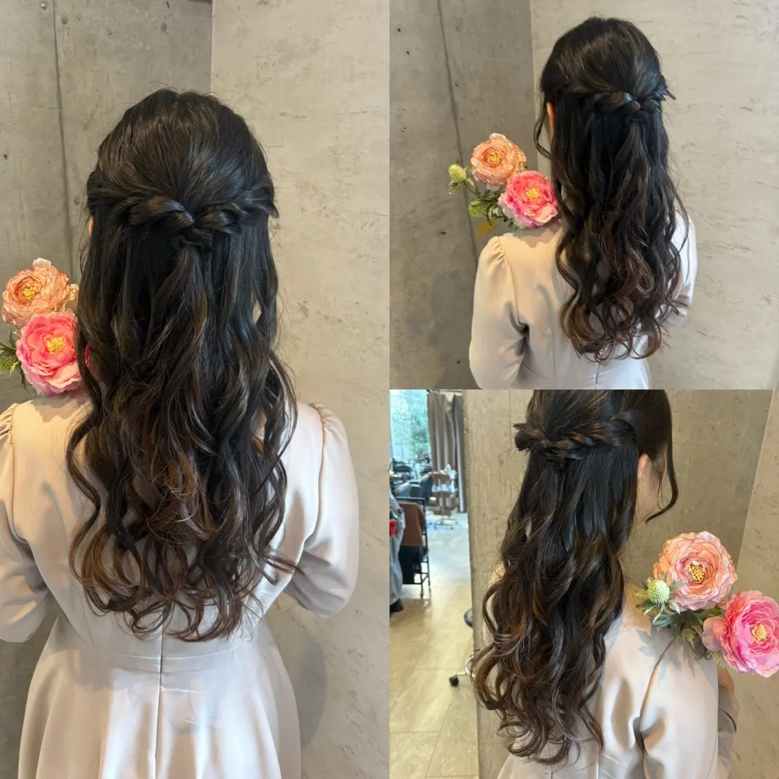 ロング ヘアアレンジ ハーフアップ 美髪× ヘアセット✨Araiのヘアスタイル