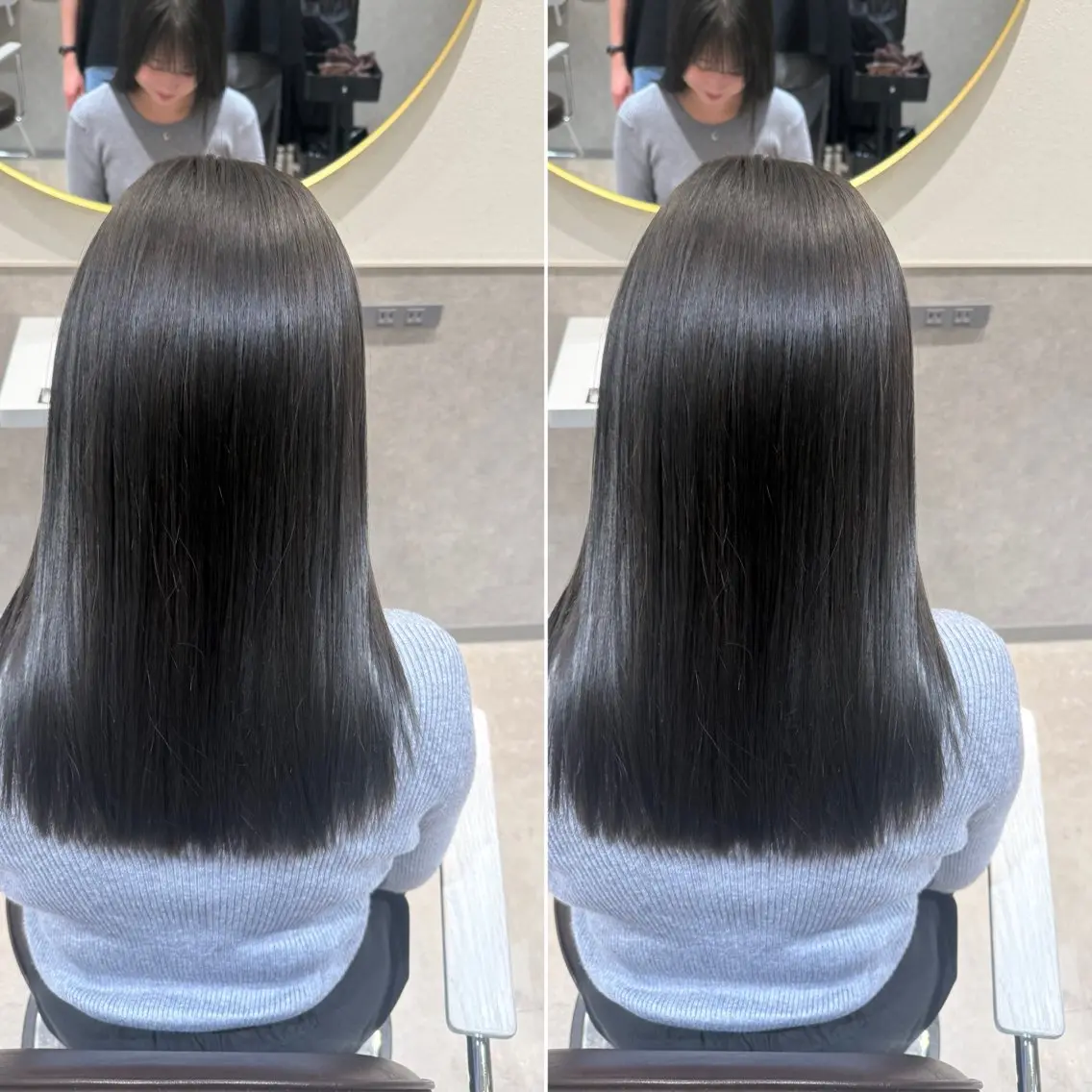 セミロング カラー カット ヘアカラー 縮毛矯正 トリートメント 髪質改善カラー/銀座 /縮毛矯正/森田のヘアスタイル