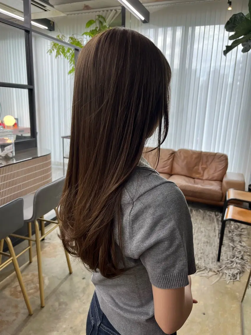 セミロング カラー ベージュカラー 透明感カラー カット ヘアカラー 小木曽智美 /ボブ/ショートのヘアスタイル