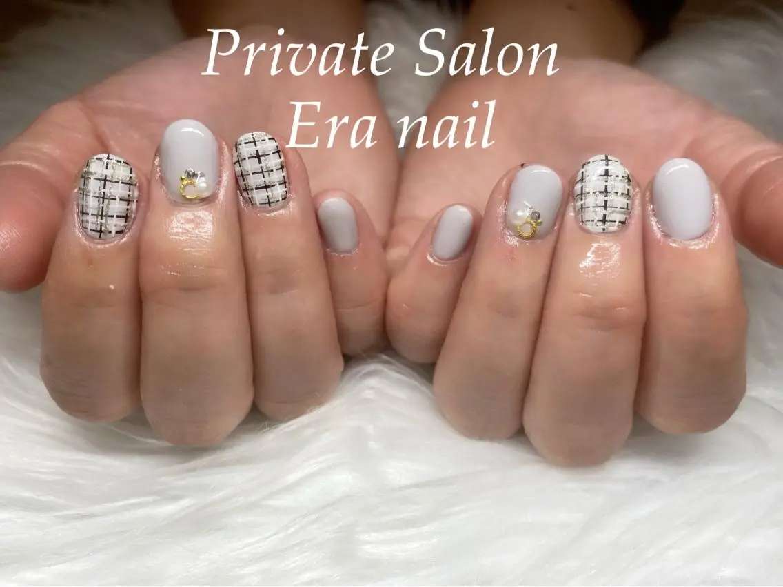 ネイル ツイードネイル Era nailのネイルデザイン