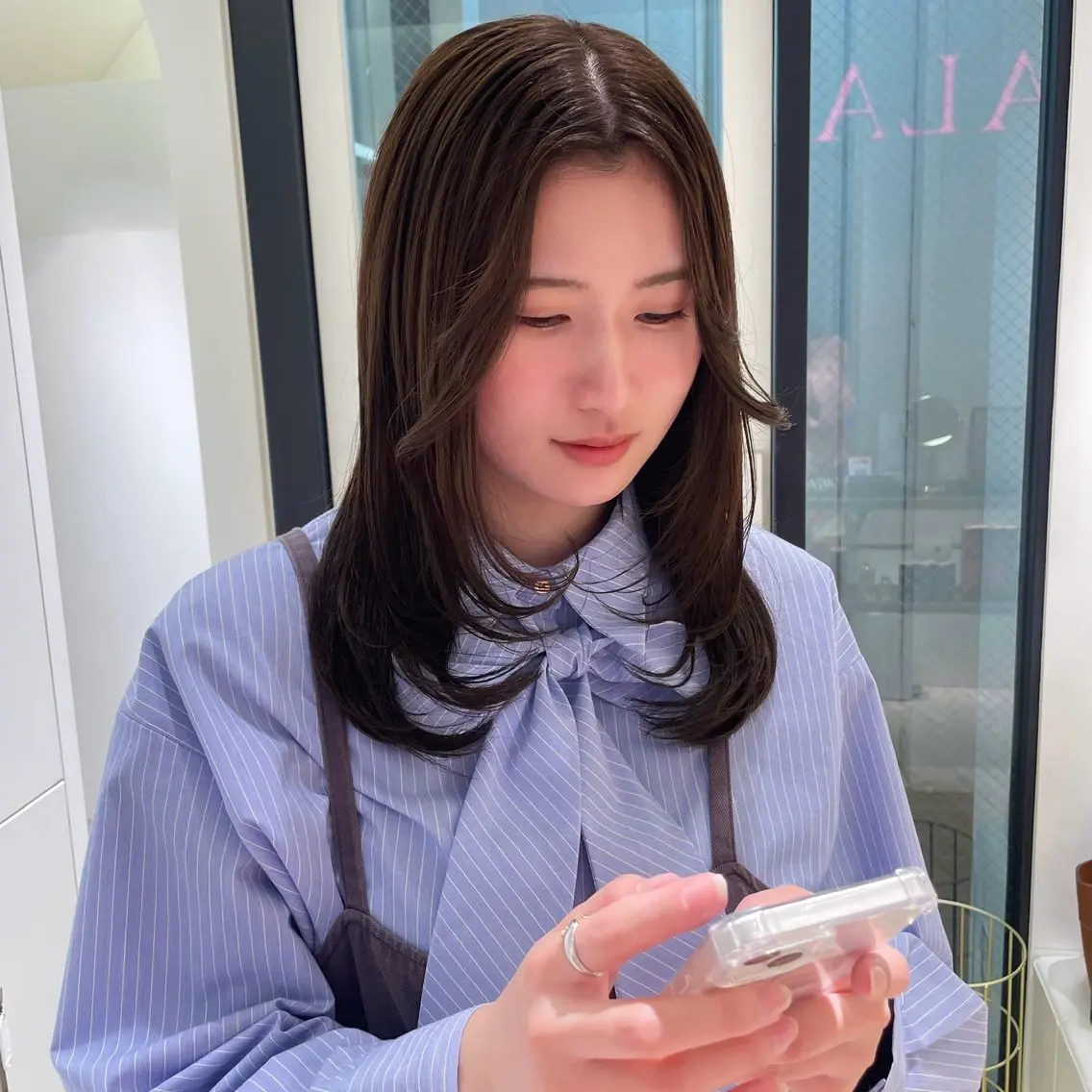 🤍【 カット 】+ 【透明感 カラー】＋ 【 質感再生トリートメント 】の写真