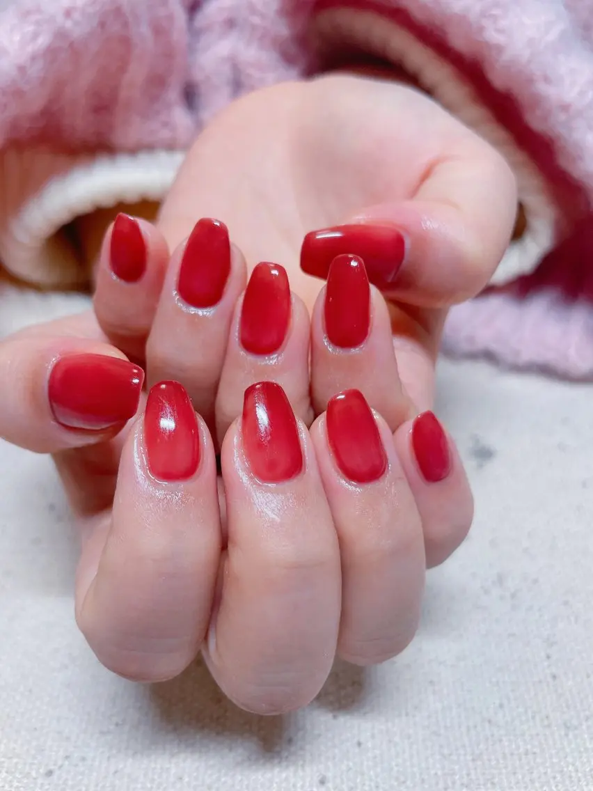 ネイル ワンカラーネイル シンプルネイル 💫ゆか_ Nailartistのネイルデザイン