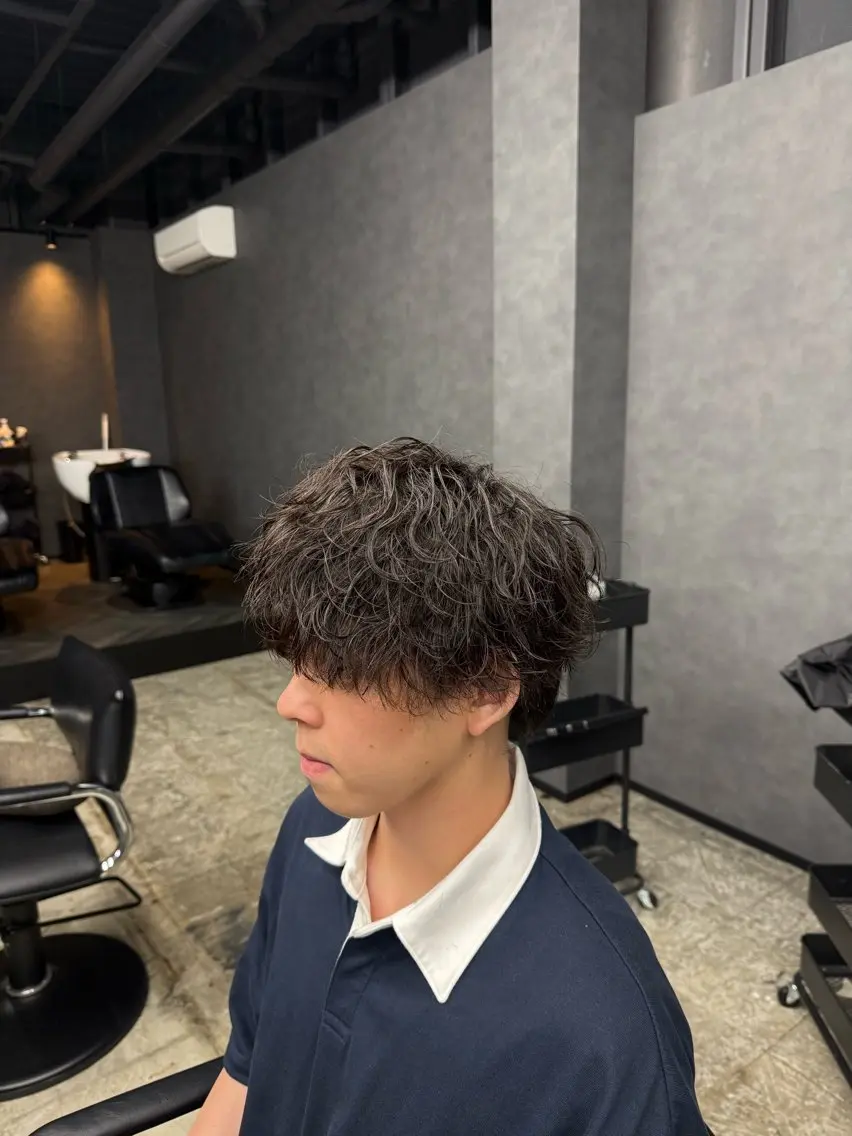 ミディアム ミディアムパーマ 千葉 優斗のヘアスタイル