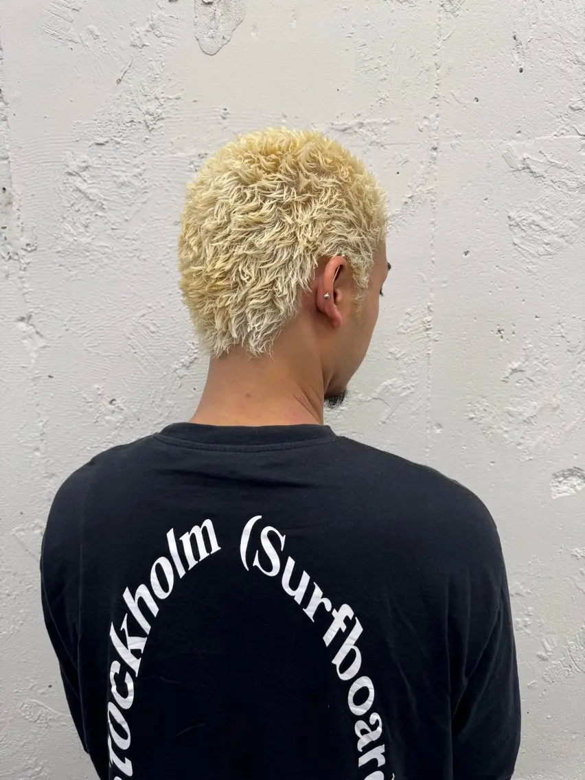 ショート カラー パーマ メンズ メンズパーマ カット ヘアカラー パーマ 💈メンズ特化💈 TASUKUのヘアスタイル