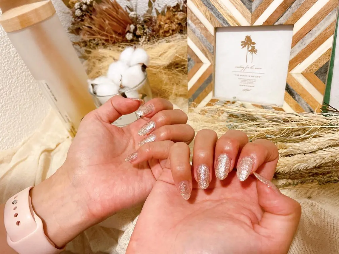 ネイル ラメ(グリッター) ワンカラーネイル ハンドネイル mogunail &blowのネイルデザイン