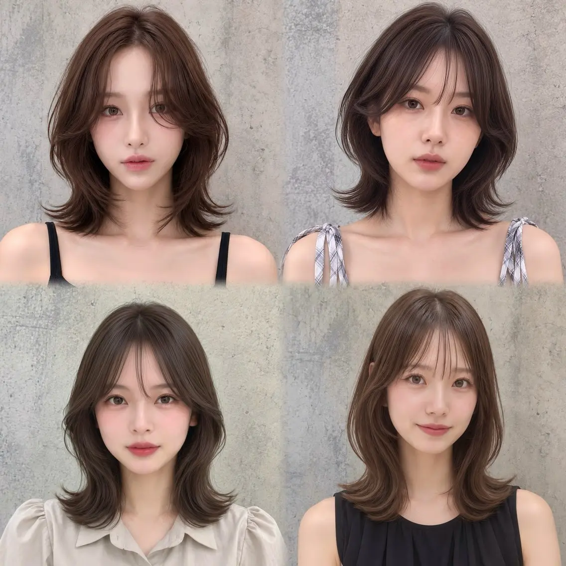 ミディアム カラー カット ヘアカラー トリートメント 💎小顔前髪＆髪質 改善カラー💎片桐のヘアスタイル