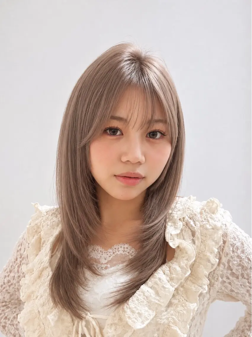 セミロング カラー カット ヘアカラー ブリーチ×ハイトーン 🔥小林達哉のヘアスタイル