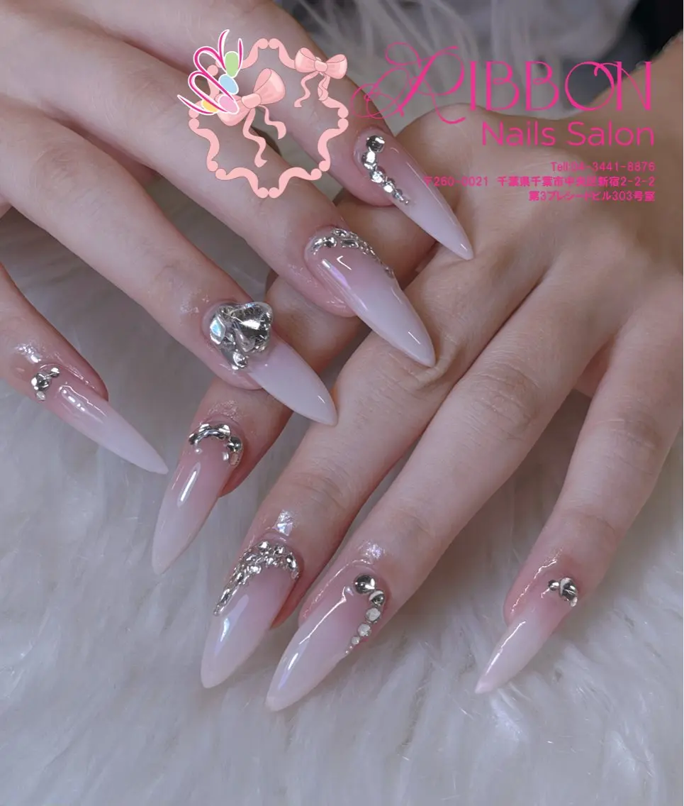 ネイル フットネイル フレンチネイル ジェルネイル マグネットネイル 持ち込み ハンドネイル Ribbonnail salonのネイルデザイン