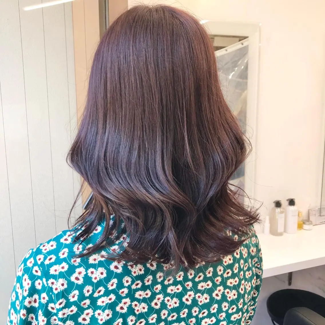 セミロング カラー パーマ ヘアアレンジ メンズ キッズ ネイル マツエク・マツパ 上品＆韓国風 🥀海心🥀のヘアスタイル