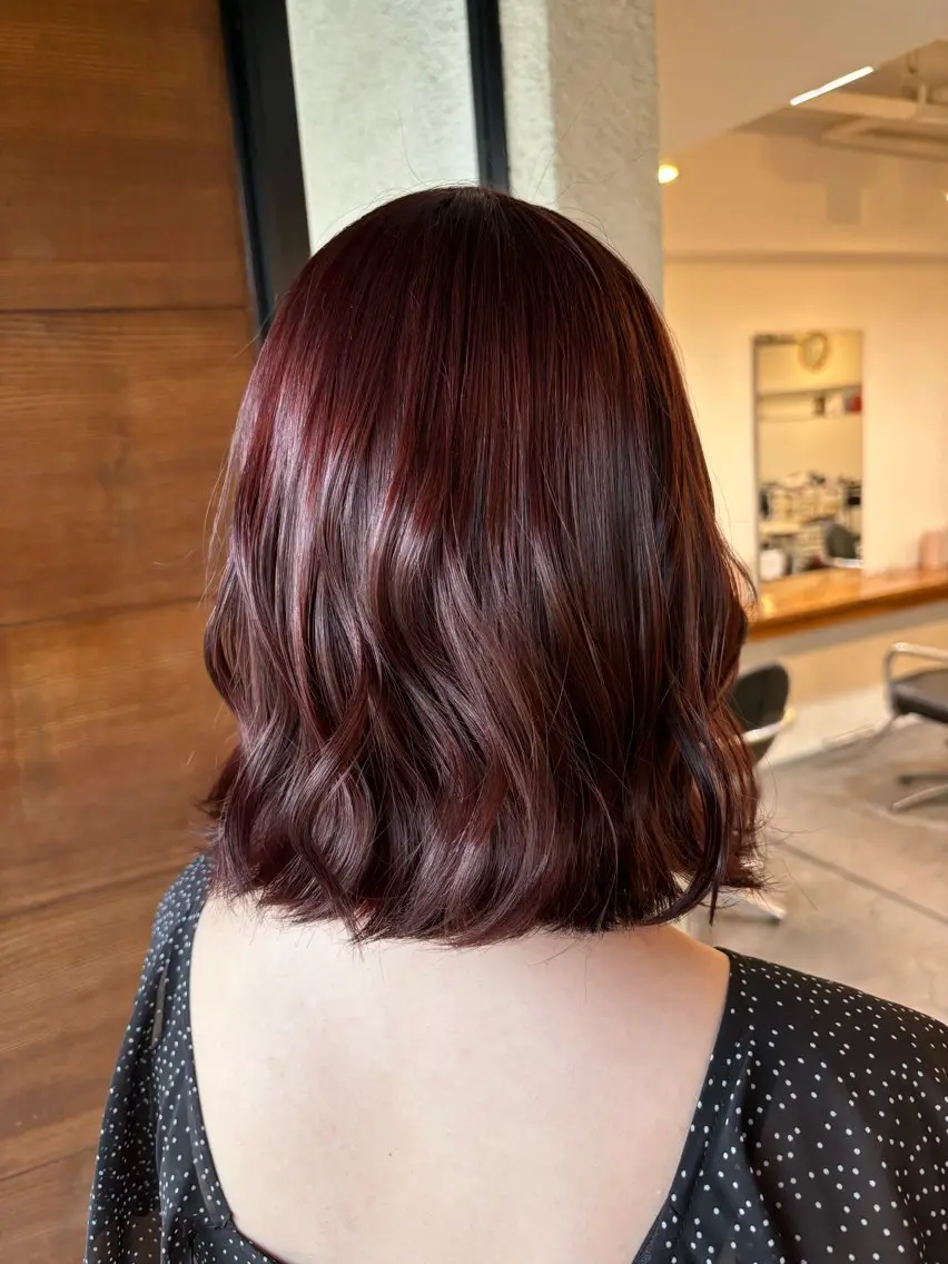 ミディアム カラー ブリーチ ダブルカラー ブリーチなしカラー レッドカラー カット ヘアカラー トリートメント IORI #韓国ヘア#髪質改善のヘアスタイル