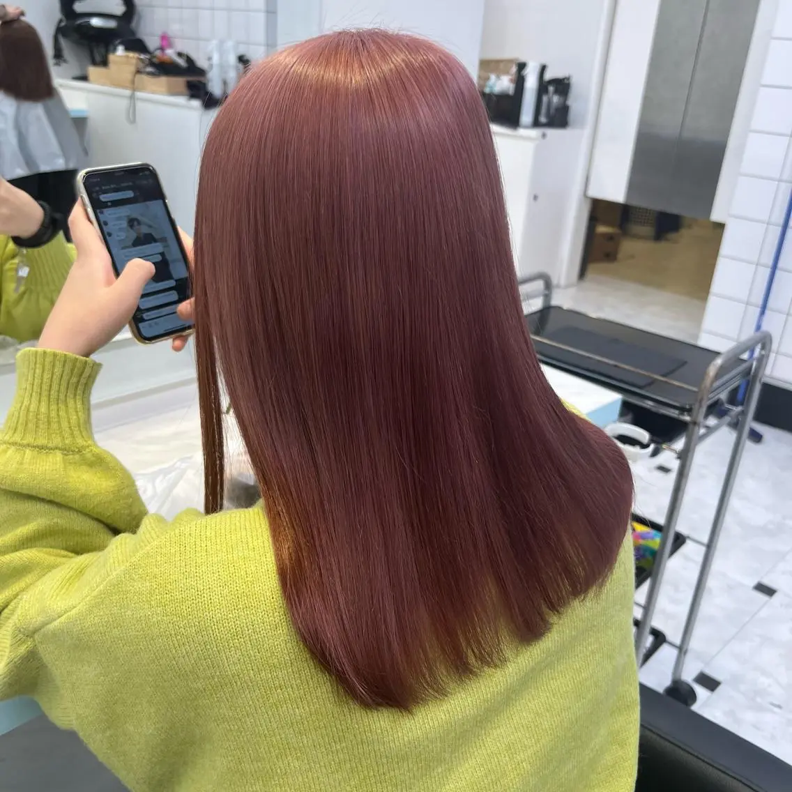 セミロング カラー ヘアカラー トリートメント ヘッドスパ ヘアセット 🎨透明感モテカラー DAIKI🎨のヘアスタイル