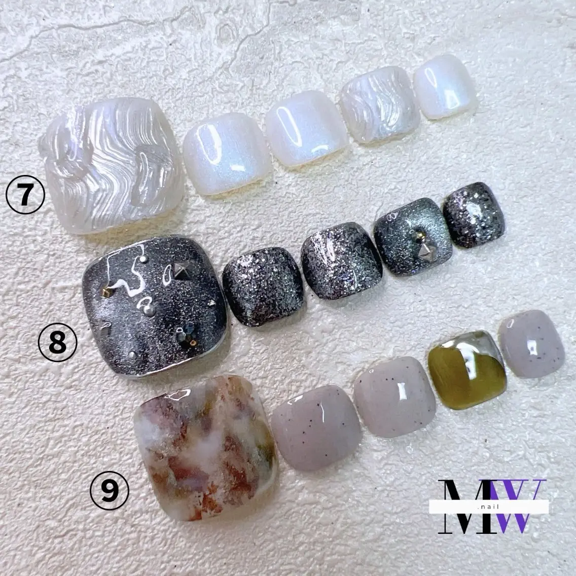 ネイル アートネイル フットネイル ジェルネイル フットネイル MW .nailのネイルデザイン