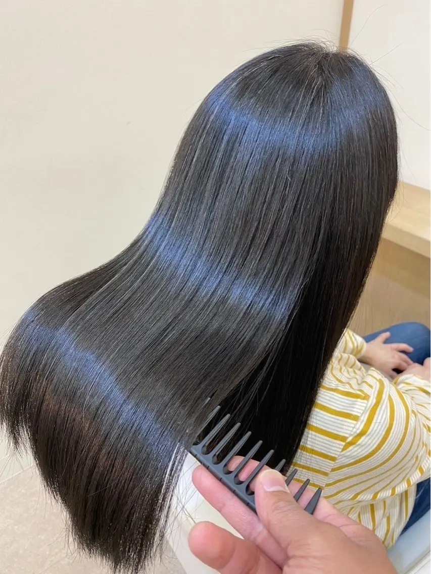 ロング カラー パーマ 【暖色カラー+色持ち 重視】💟まなみのヘアスタイル