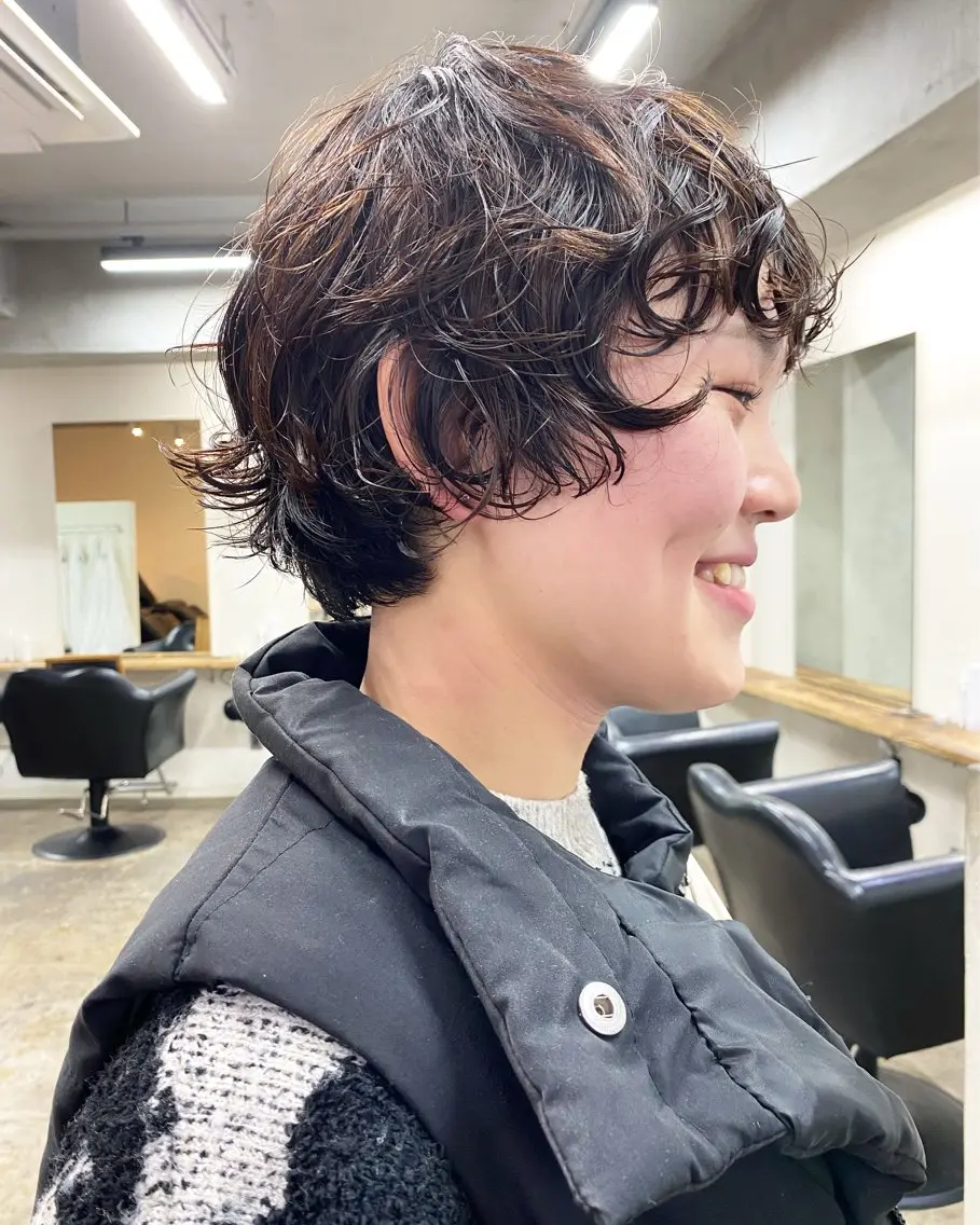 ショート パーマ カット パーマ トリートメント 坂本 裕介のヘアスタイル