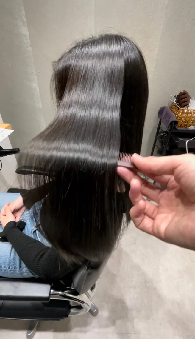 セミロング カラー ケアカラー トリートメント 髪質改善ヘアケア 艶髪特化/上田のヘアスタイル