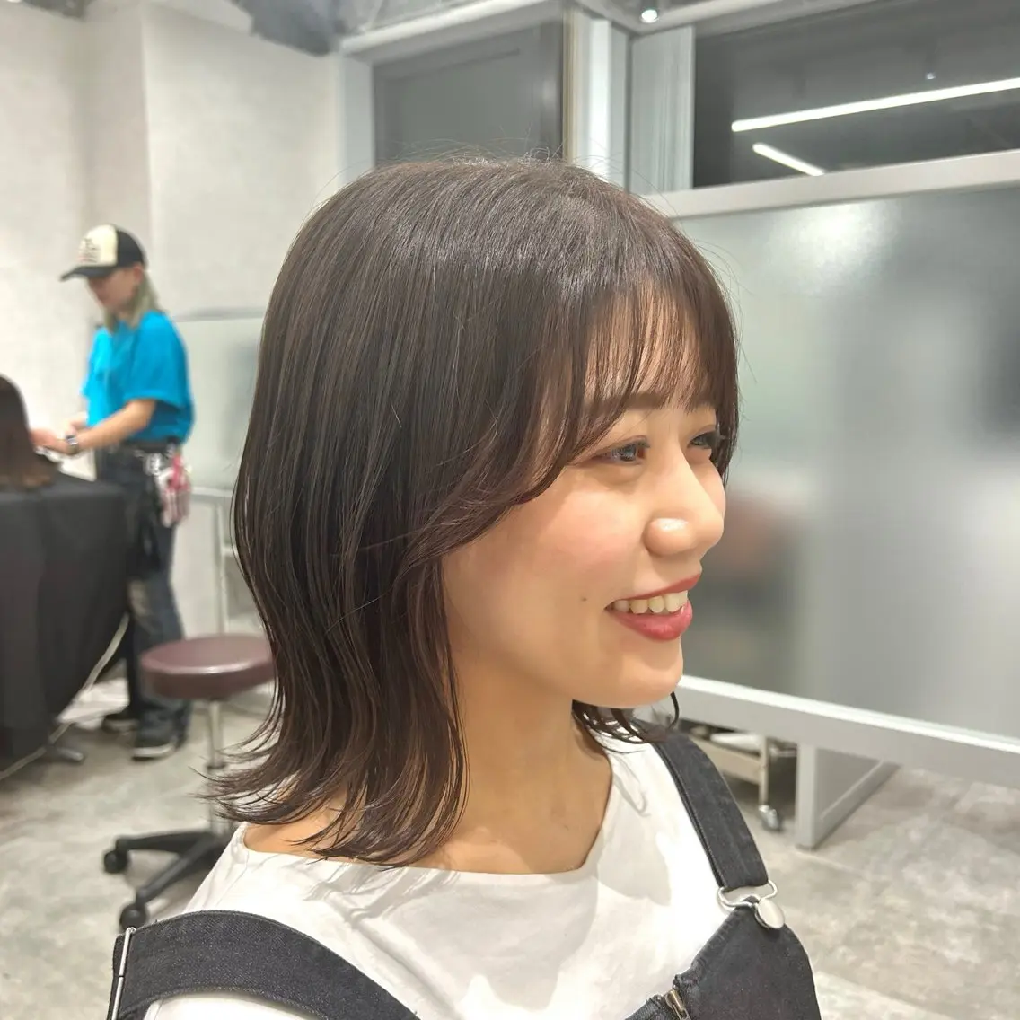 ミディアム 西梅田 トウマ モデル募集中‼️のヘアスタイル