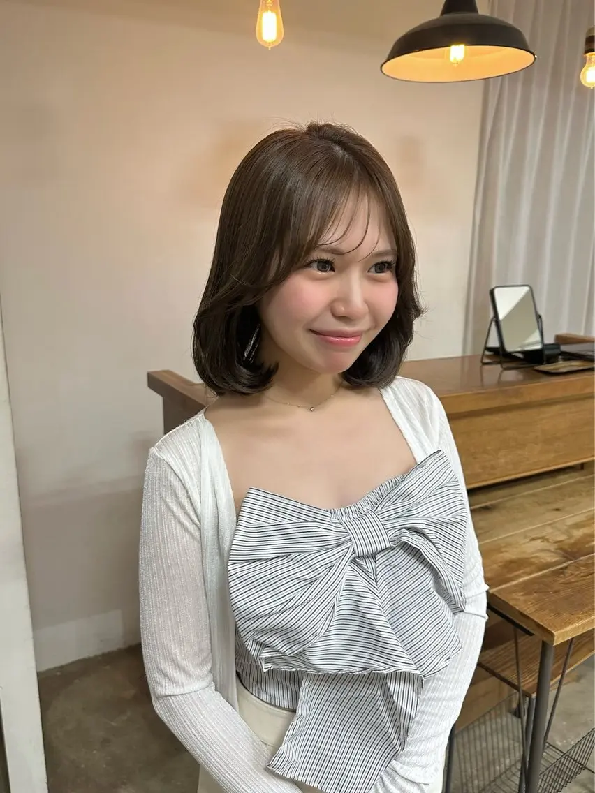 セミロング NAGISA 🎀透明感カラー🎀のヘアスタイル