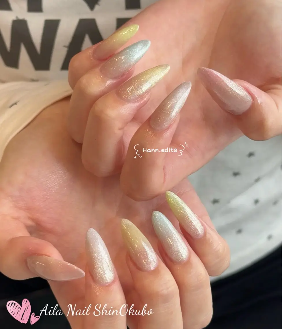 ミディアム 韓国風ヘア ハンドネイル Aila Nail HanChanのネイルデザイン