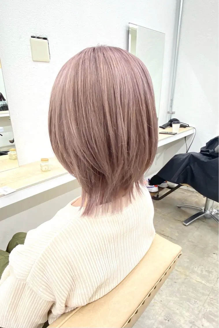 ミディアム カラー カット ヘアカラー トリートメント BOB🌟ハイトーン /ブリーチ/TAKUのヘアスタイル
