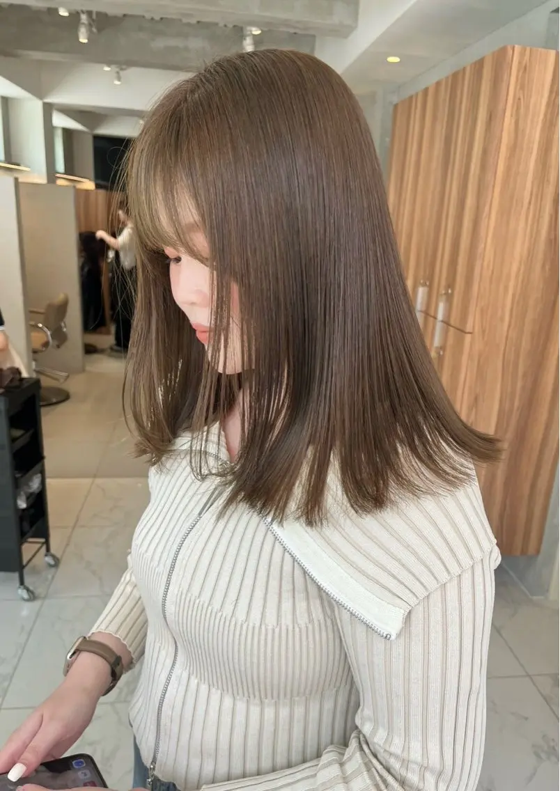 カラー さや/透明感カラー /カラーモデル募集中のヘアスタイル