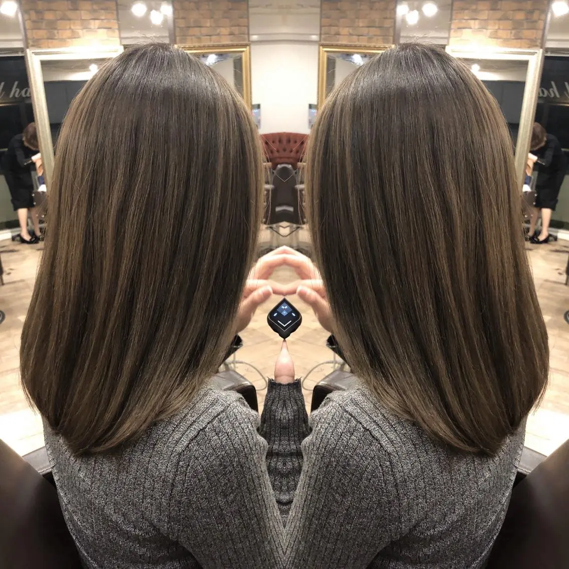 ミディアム カラー アッシュ アッシュグレー アッシュグレージュ グレージュ 美髪・艶髪特化美容師 RYOJIのヘアスタイル