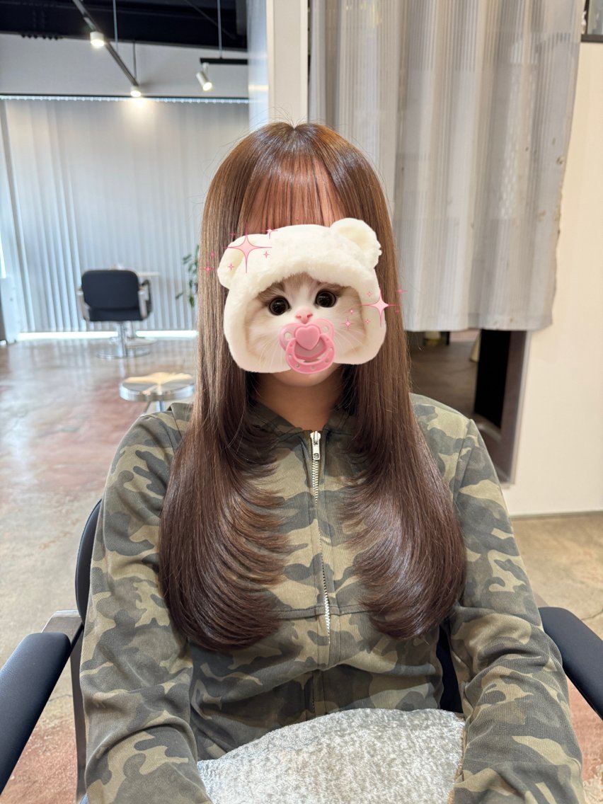 ロング 本田 実可子のヘアスタイル