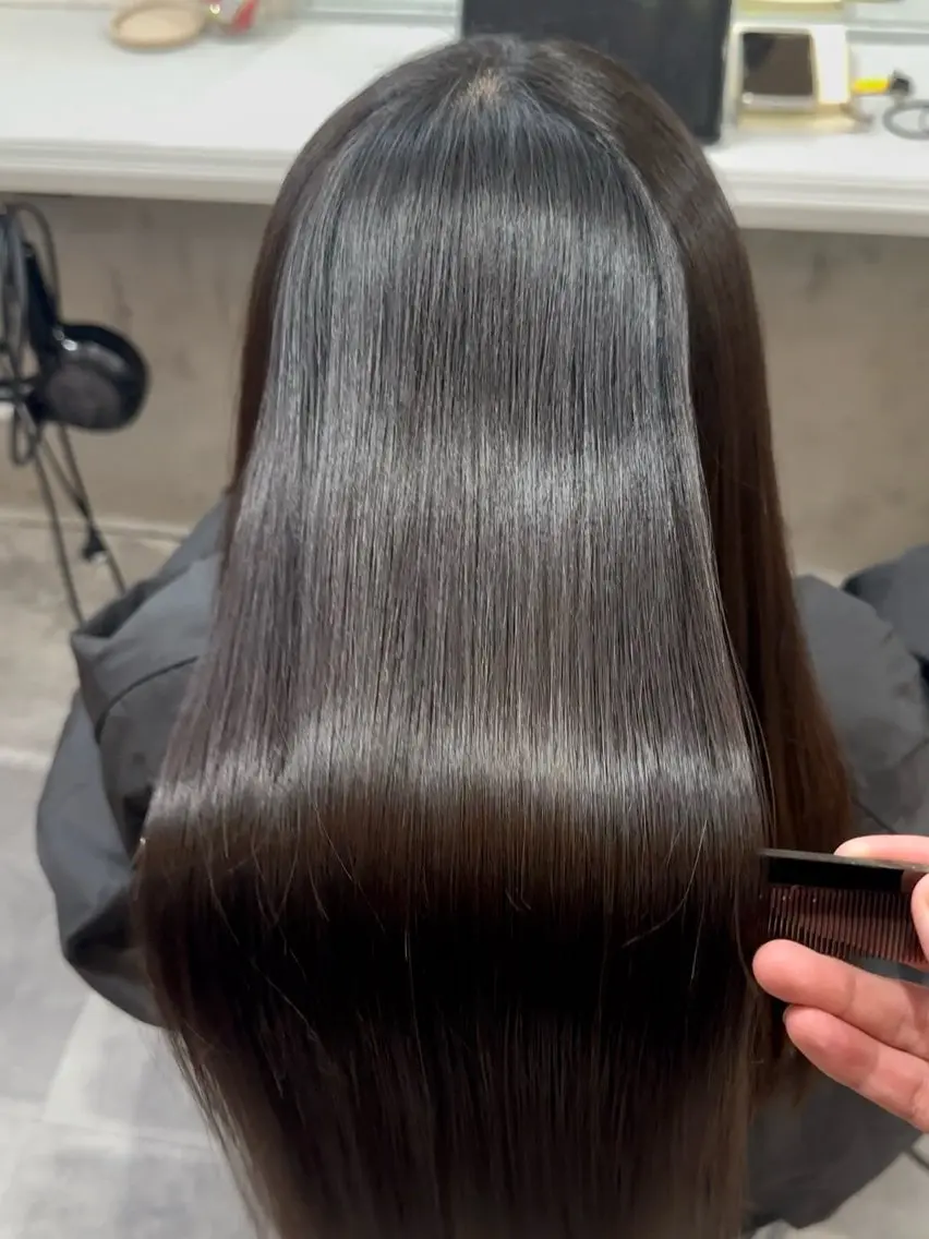 セミロング 髪質改善 縮毛矯正 カット 縮毛矯正 _WHITE本通店 喜多村天斗のヘアスタイル