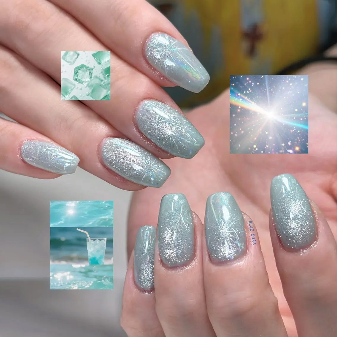 ネイル クリアネイル ハンドネイル ハンドケア BLUE CORAのネイルデザイン
