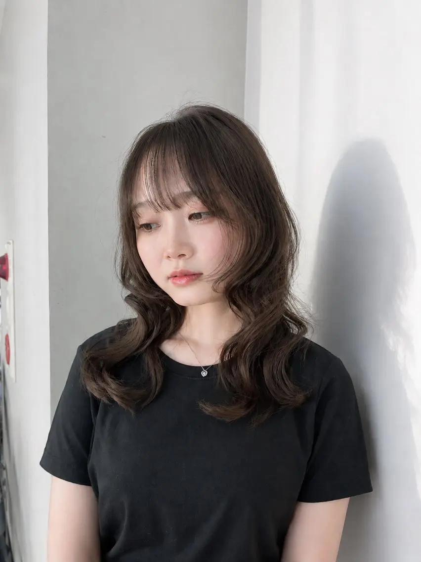 ミディアム カラー ブラウンカラー 透明感カラー ナチュラルブラウン 児玉 蒼空のヘアスタイル