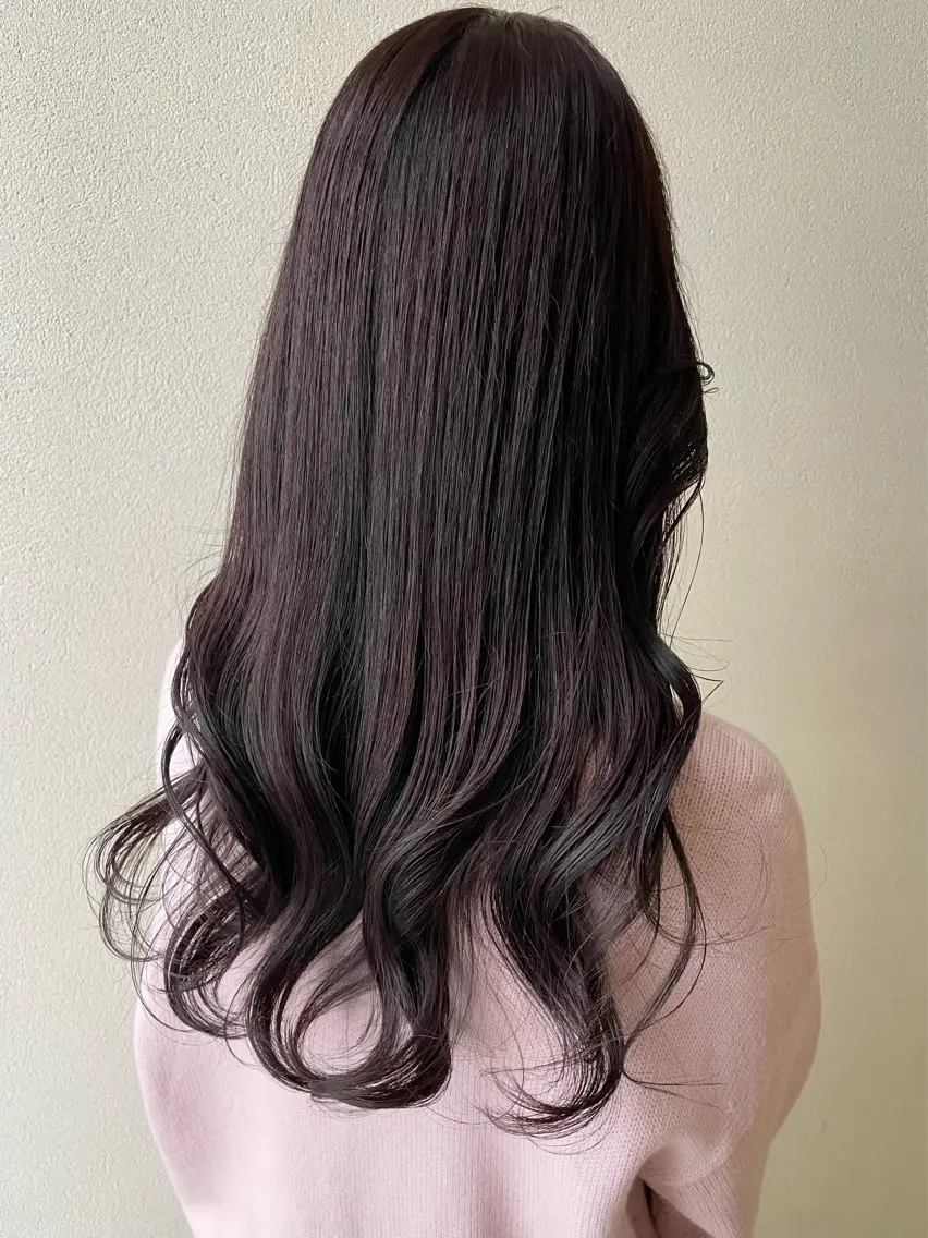 ロング カラー ブラウンカラー ピンクカラー ピンクブラウン ヘアカラー 沢田 瞳のヘアスタイル
