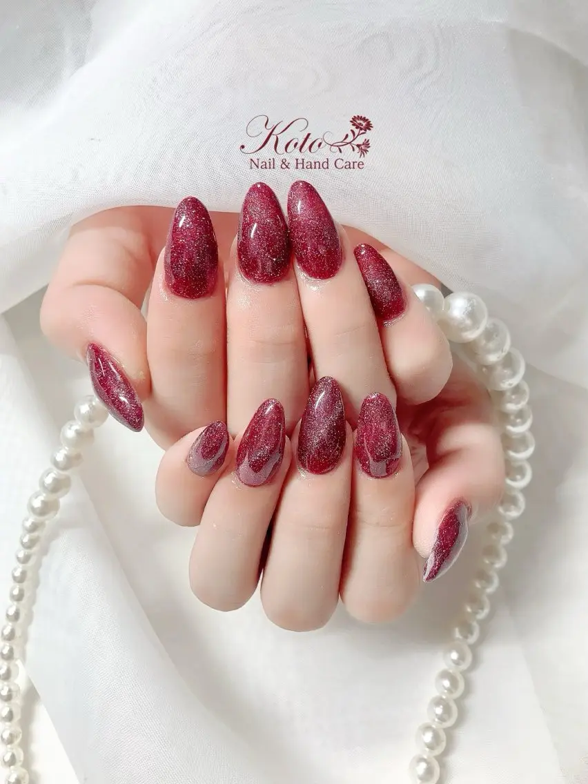 ネイル 長さ出し ジェルネイル マグネットネイル 持ち込み ニュアンスネイル ハンドネイル Nail Salon KOTOのネイルデザイン