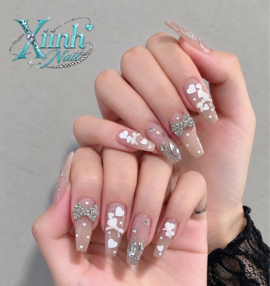 ネイル チークネイル 桜ネイル 長さ出し フットネイル ジェルネイル ハンドネイル XIINH NAIL SALONのネイルデザイン
