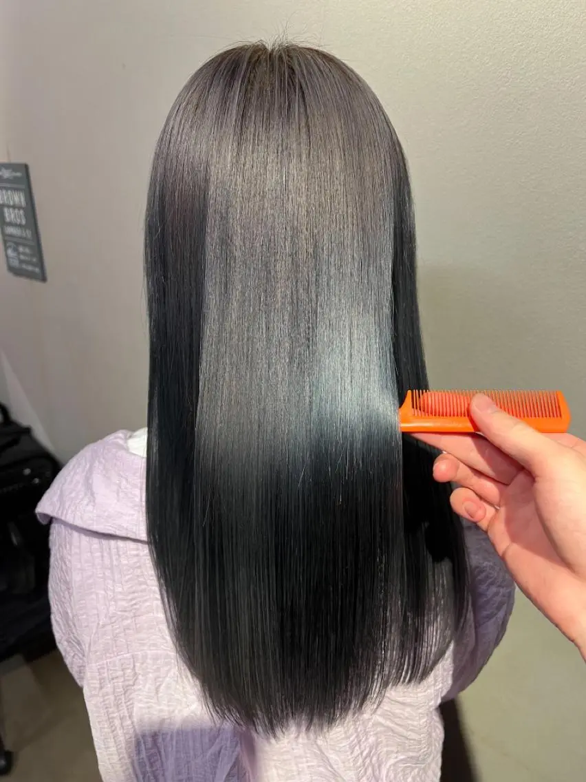 カット💇‍♀️（無料）+髪質改善METEOカラー✨🌈＋ケラチンTR⭐️の写真