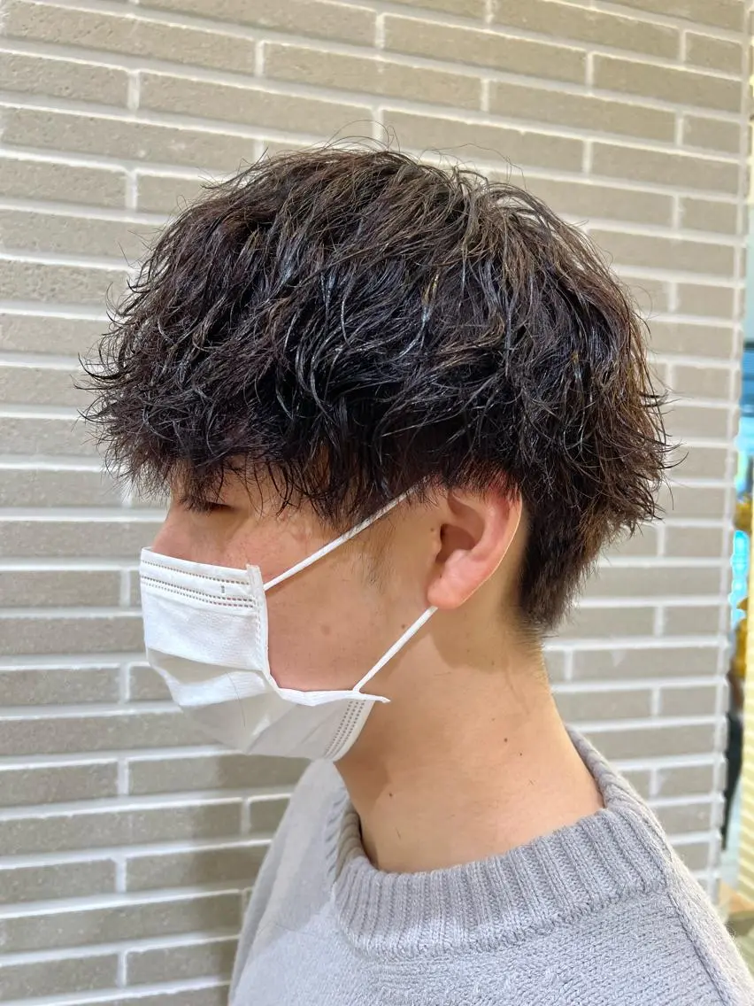 【平日限定】メンズカット＋波巻きスパイラルパーマ　施術時間90​〜​120分程度の写真
