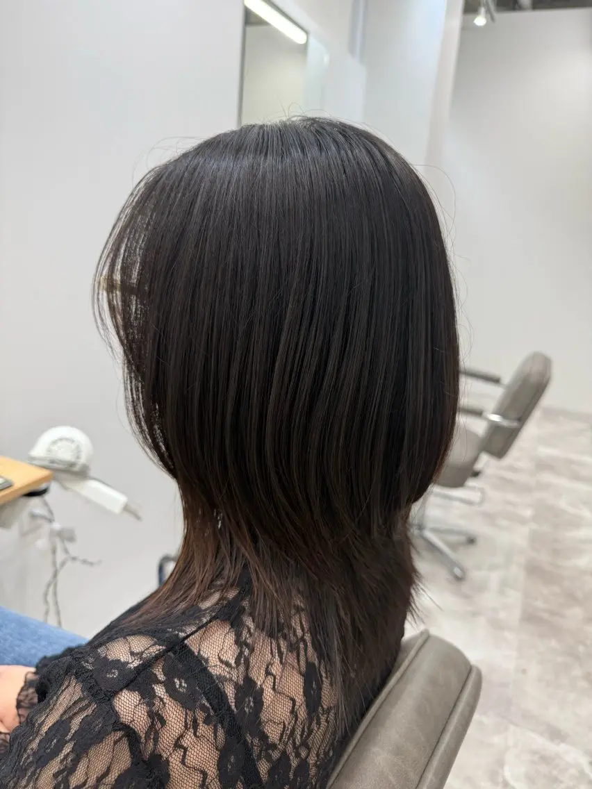 ミディアム パーマ カット 縮毛矯正 亀井 啓汰のヘアスタイル