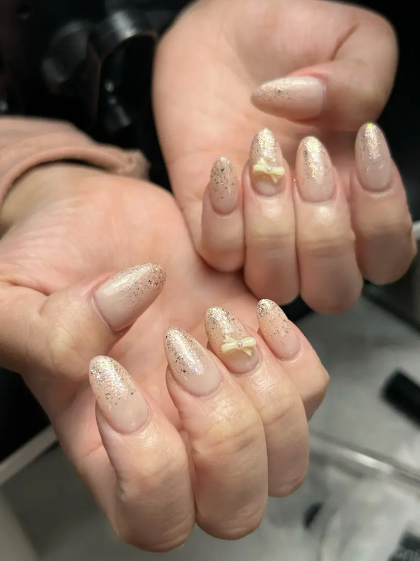 ネイル 韓国ネイル 持ち込み ニュアンスネイル ネイルチップ 冬ネイル RINN ANA.CHUOのネイルデザイン