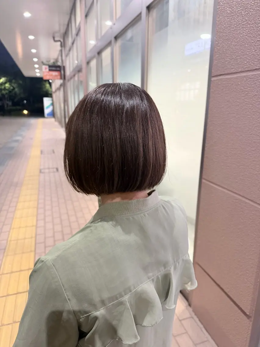 ミディアム カラー ヘアアレンジ ボブ 加藤 奈菜のヘアスタイル