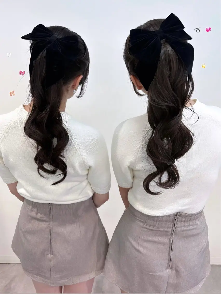 ロング ヘアアレンジ ヘアセット 無料カットモデル💞 ピンク💞みどりのヘアスタイル